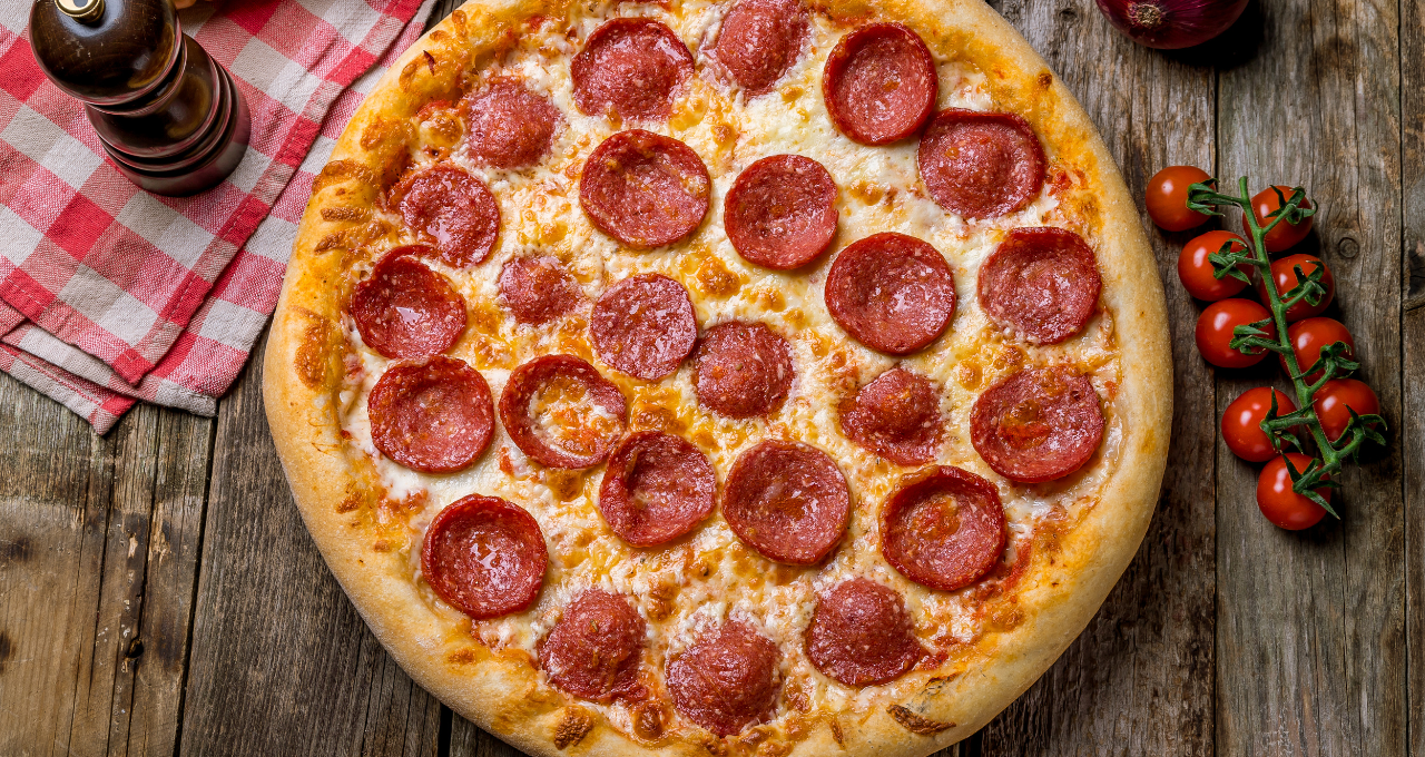 Pizza pepperoni ou chorizo